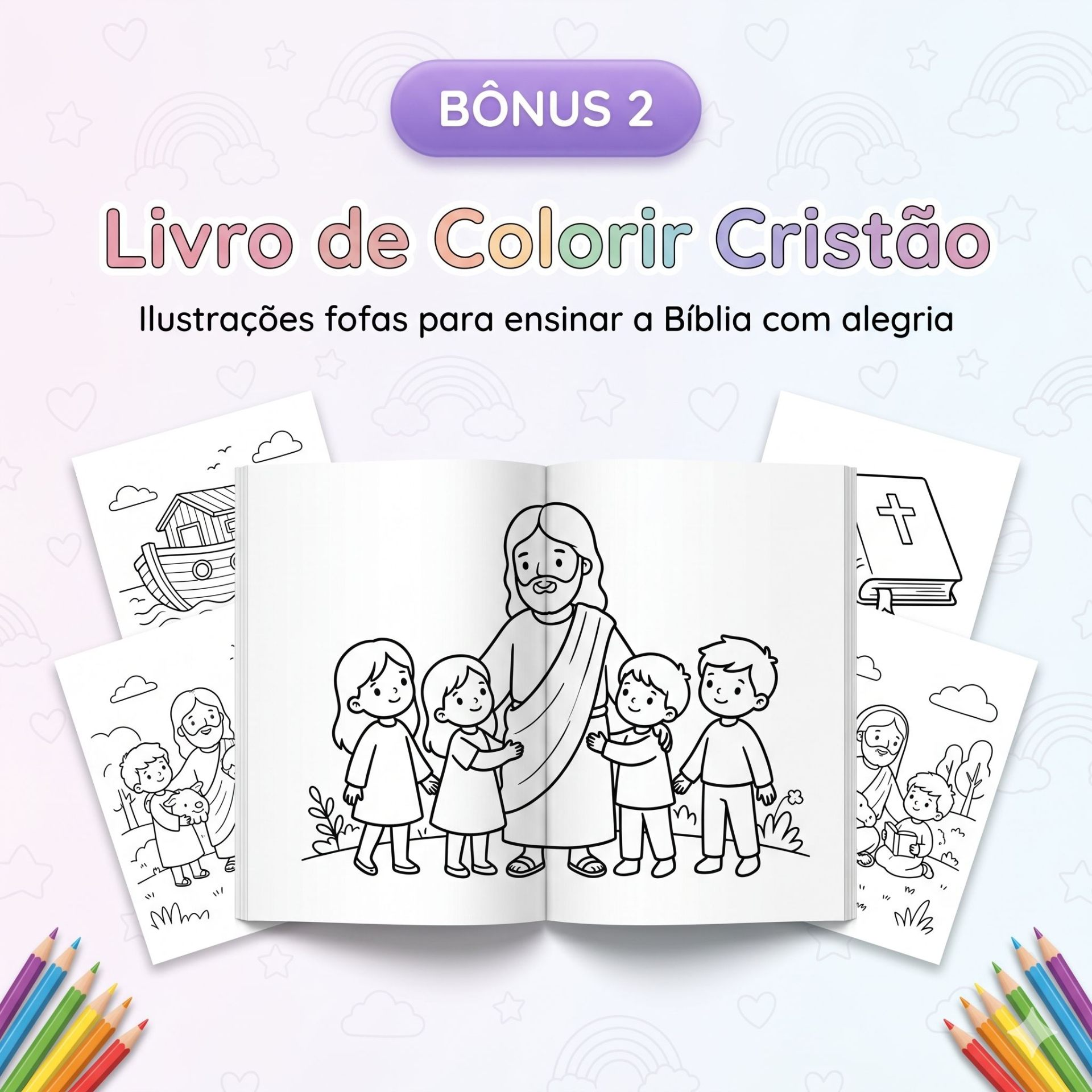 30 Desenhos Bíblicos para Colorir