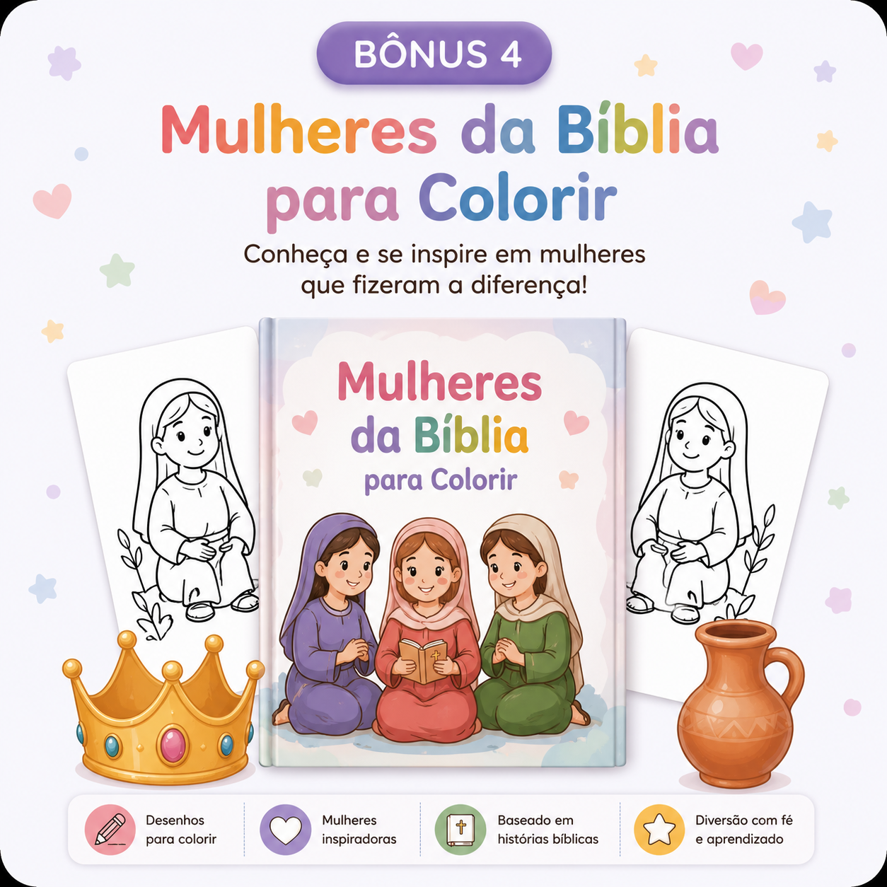 Mulheres da Bíblia para Colorir